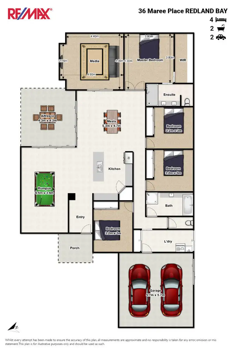 Floorplan of Homely house listing, 36 Maree Place, Redland Bay QLD 4165