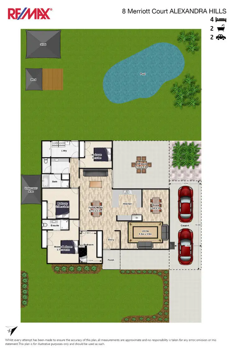 Floorplan of Homely house listing, 8 Merriott Court, Alexandra Hills QLD 4161