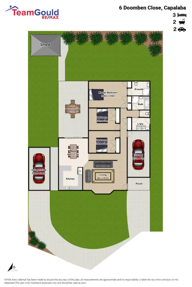 Floorplan of Homely house listing, 6 Doomben Close, Capalaba QLD 4157