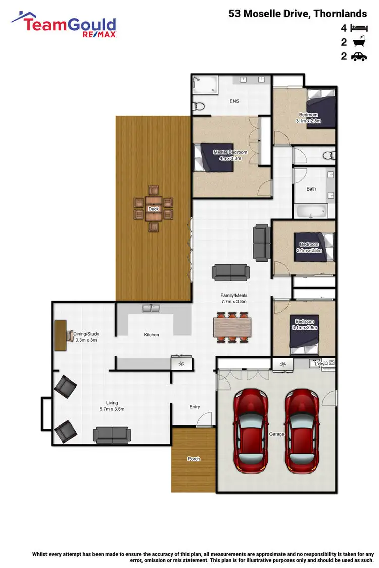 Floorplan of Homely house listing, 53 Moselle Drive, Thornlands QLD 4164