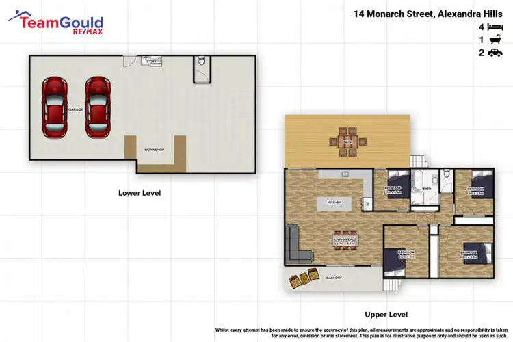 Floorplan of Homely house listing, 14 Monarch St, Alexandra Hills QLD 4161