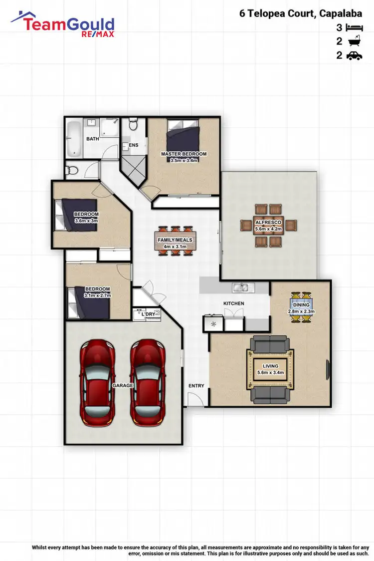 Floorplan of Homely house listing, 6 Telopea Court, Capalaba QLD 4157