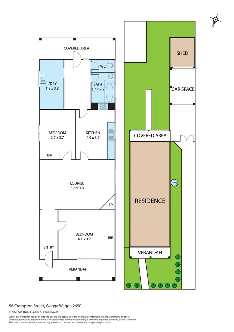 Floorplan of Homely house listing, 56 Crampton Street, Wagga Wagga NSW 2650