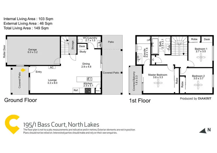 Floorplan of Homely house listing, 195/1 Bass Court, North Lakes QLD 4509