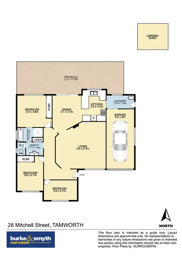 Floorplan of Homely house listing, 28 Mitchell Street, Tamworth NSW 2340