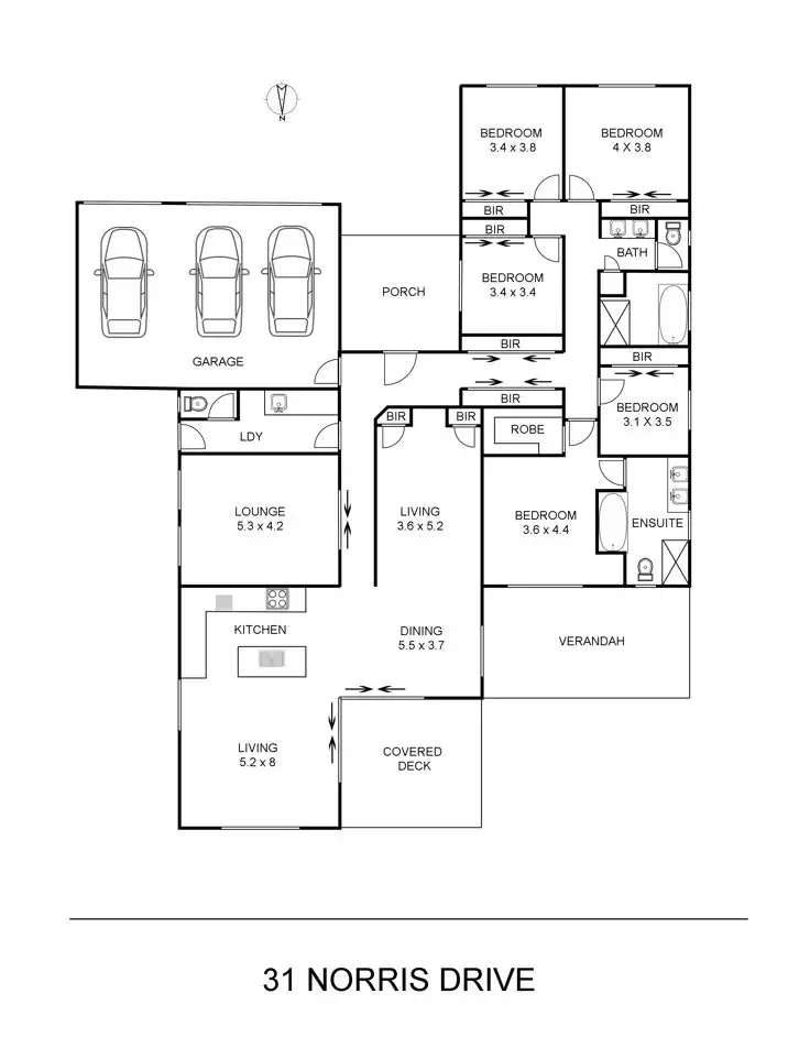 Floorplan of Homely house listing, 31 Norris Drive, Armidale NSW 2350