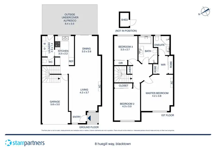 Floorplan of Homely semi-detached listing, 8 Huegill Way, Blacktown NSW 2148