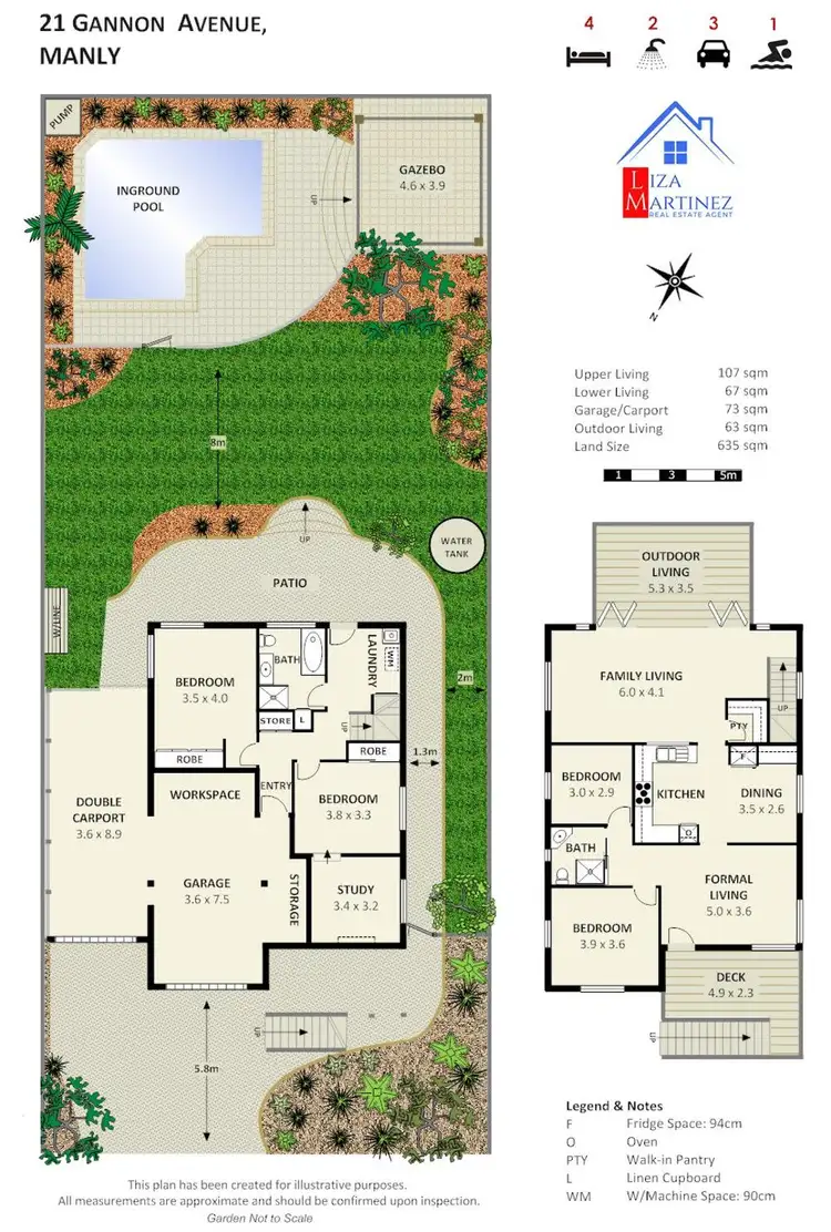 Floorplan of Homely house listing, 21 Gannon Ave, Manly QLD 4179