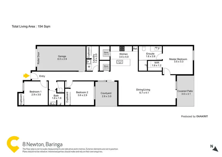 Floorplan of Homely house listing, 8 Newton Place, Baringa QLD 4551