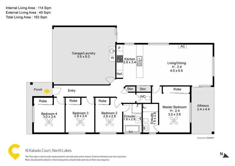 Floorplan of Homely house listing, 16 Kakadu Court, North Lakes QLD 4509