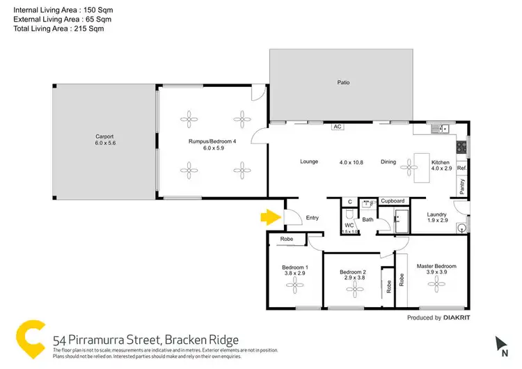 Floorplan of Homely house listing, 54 Pirramurra Street, Bracken Ridge QLD 4017
