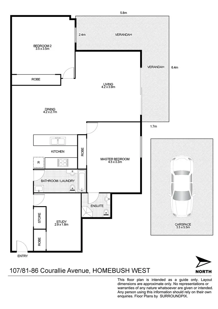 Floorplan of Homely unit listing, Building F-1.07 /81-86 Courallie Avenue, Homebush West NSW 2140