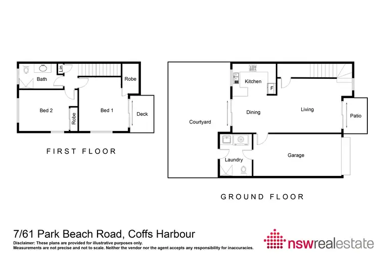 Floorplan of Homely townhouse listing, 7/61 Park Beach Road, Coffs Harbour NSW 2450