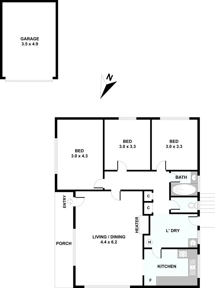 Floorplan of Homely house listing, 7 Stenocarpus Drive, Doveton VIC 3177
