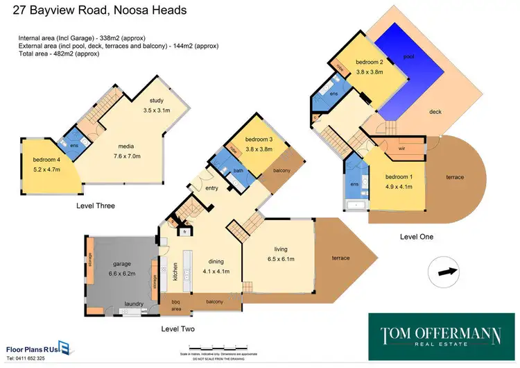 Floorplan of Homely house listing, 27 Bayview Rd, Noosa Heads QLD 4567