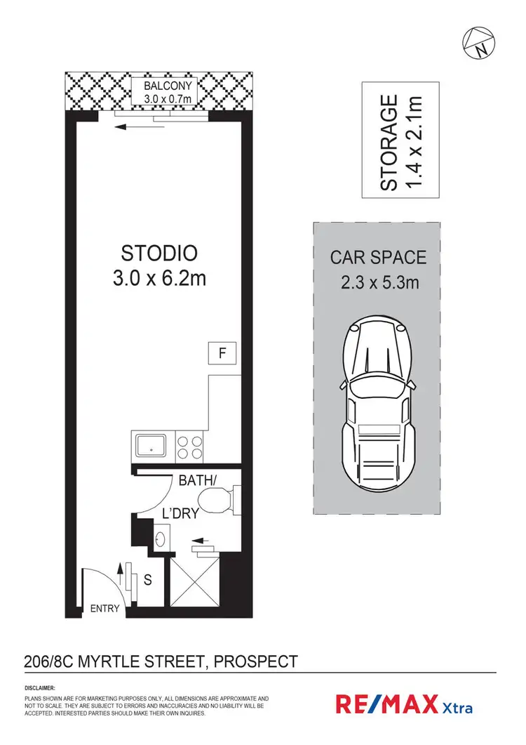 Floorplan of Homely unit listing, 206/8C Myrtle Street, Prospect NSW 2148