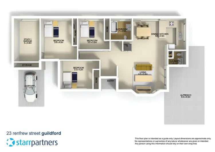 Floorplan of Homely house listing, 23 Renfrew Street, Guildford NSW 2161