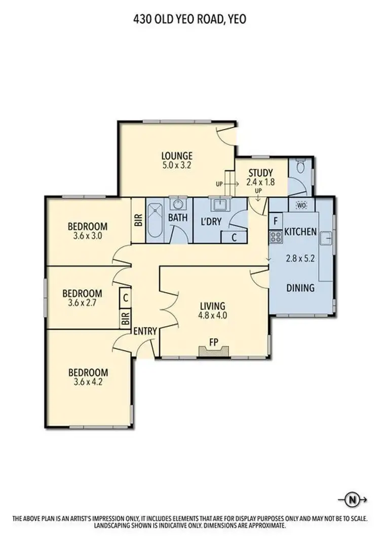 Floorplan of Homely rural property listing, 430 Old Yeo Road, Yeo VIC 3249