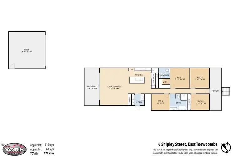 Floorplan of Homely house listing, 6 Shipley Street, East Toowoomba QLD 4350