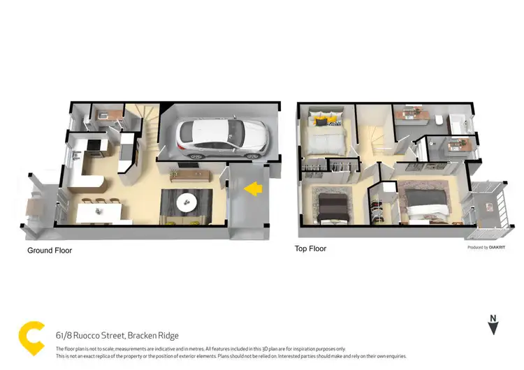 Floorplan of Homely townhouse listing, 61/8 Ruocco Street, Bracken Ridge QLD 4017