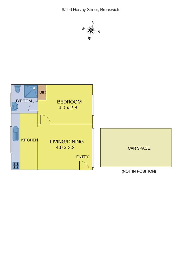 Floorplan of Homely apartment listing, 6/4-6 Harvey Street, Brunswick VIC 3056
