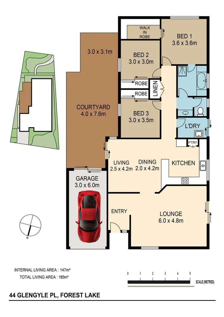 Floorplan of Homely house listing, 44 Glengyle Pl, Forest Lake QLD 4078