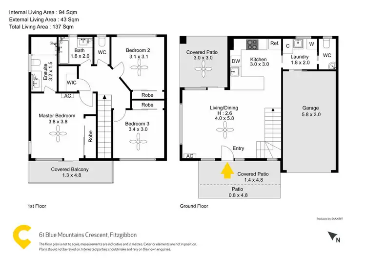 Floorplan of Homely house listing, 61 Blue Mountains Crescent, Fitzgibbon QLD 4018