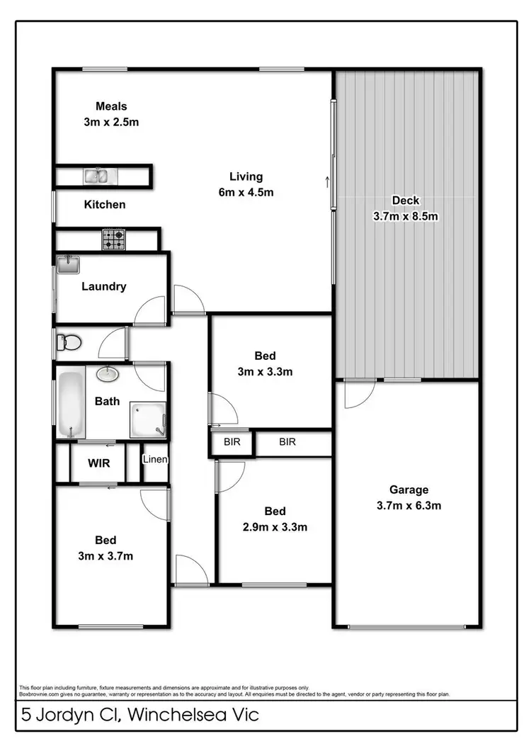 Floorplan of Homely house listing, 5 Jordyn Close, Winchelsea VIC 3241