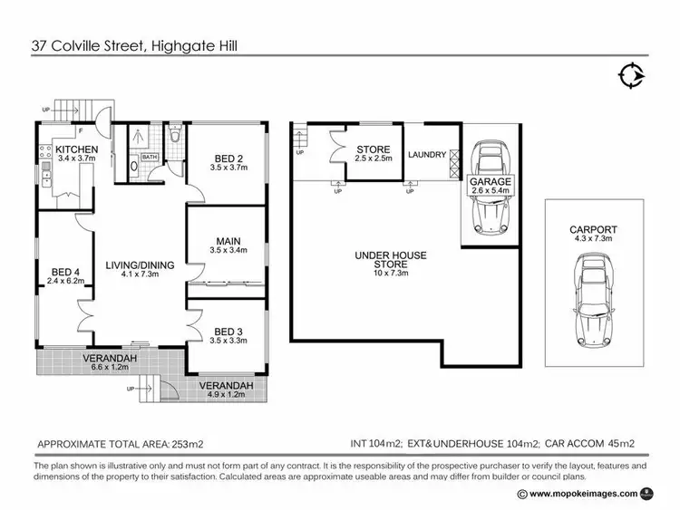 Floorplan of Homely house listing, 37 Colville Street, Highgate Hill QLD 4101