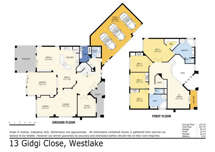 Floorplan of Homely house listing, 13 Gidgi Close, Westlake QLD 4074