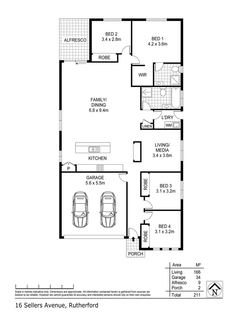 Floorplan of Homely house listing, 16 Sellers Ave, Rutherford NSW 2320