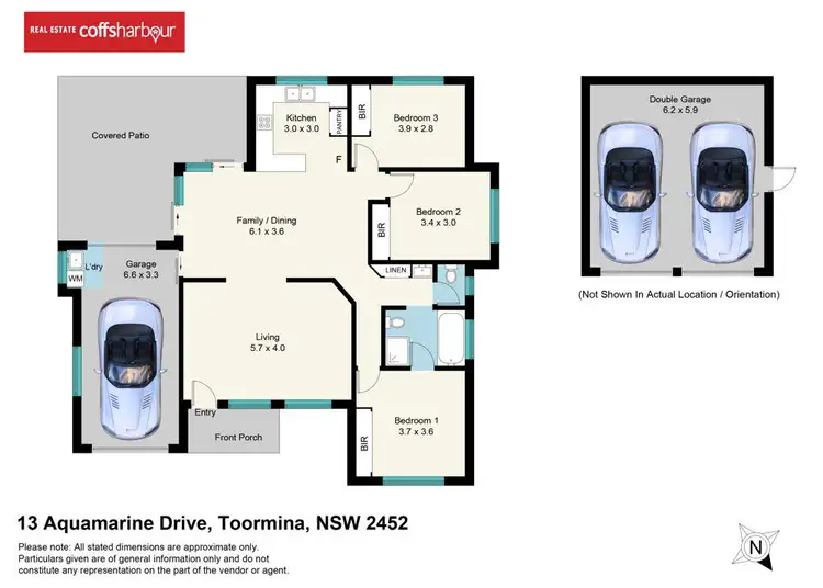 Floorplan of Homely house listing, 13 Aquamarine Drive, Toormina NSW 2452