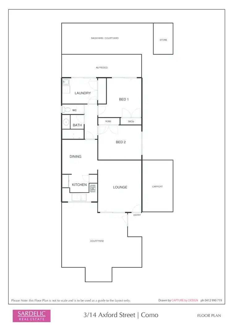 Floorplan of Homely villa listing, 3/14 Axford Street, Como WA 6152