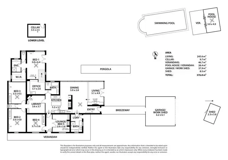 Floorplan of Homely house listing, 1 Hollidays Road, Summertown SA 5141