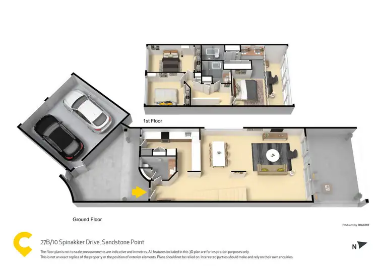 Floorplan of Homely townhouse listing, 27B/10 Spinnaker Drive, Sandstone Point QLD 4511