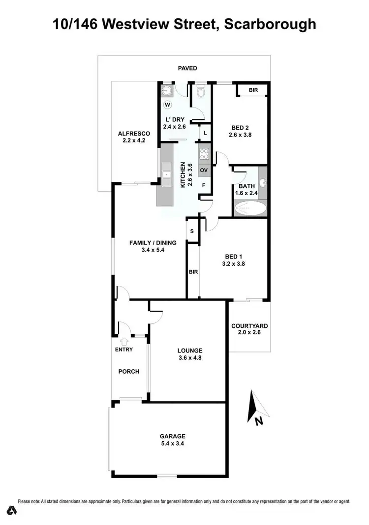 Floorplan of Homely townhouse listing, 10/146 Westview Street, Scarborough WA 6019