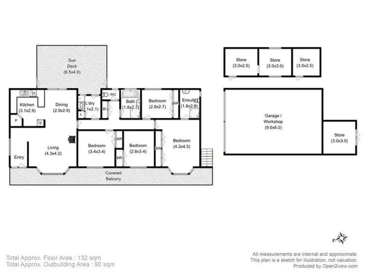 Floorplan of Homely rural property listing, 60 Old Coach Road, Forcett TAS 7173