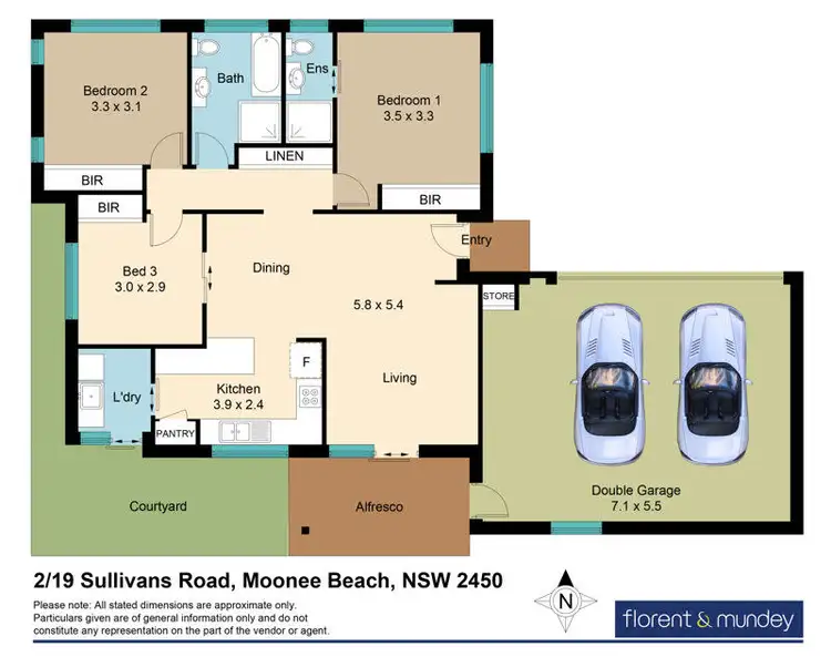 Floorplan of Homely villa listing, 2/19 Sullivans Road, Moonee Beach NSW 2450