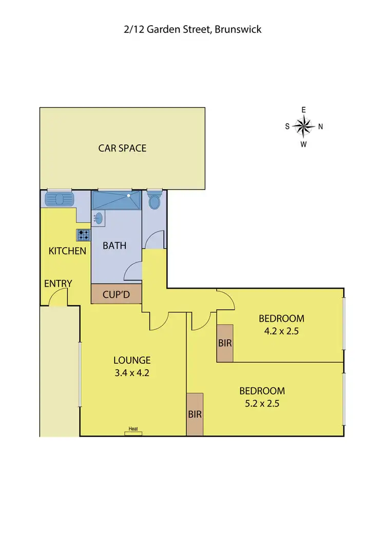 Floorplan of Homely unit listing, 2/12 Garden Street, Brunswick VIC 3056