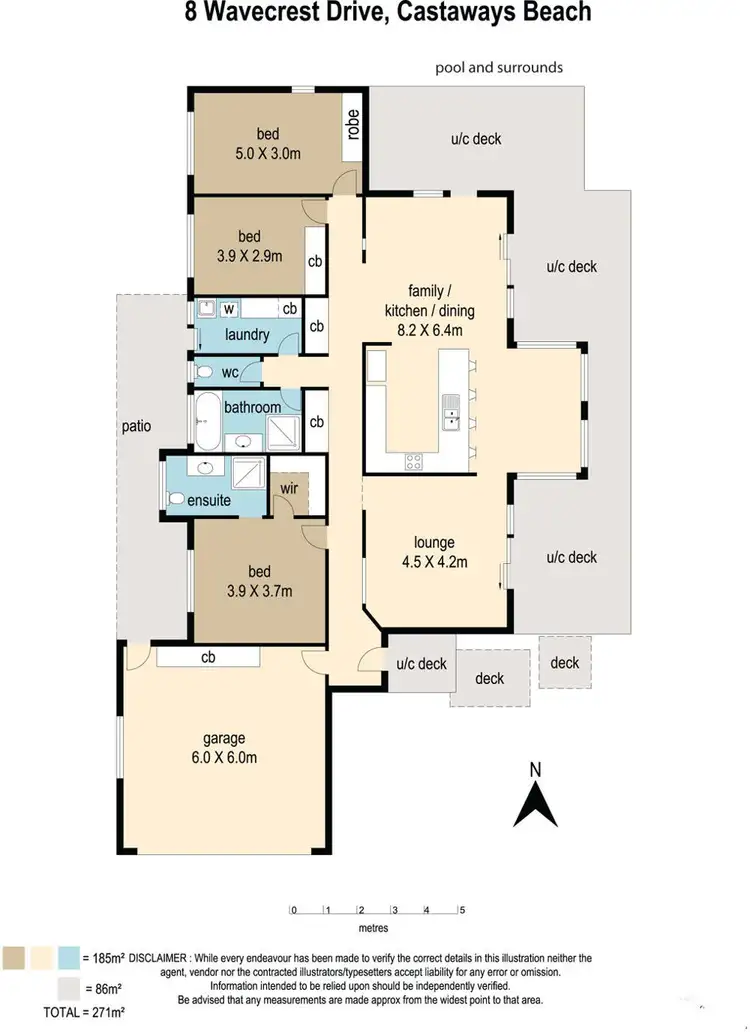 Floorplan of Homely house listing, 8 Wavecrest Drive, Castaways Beach QLD 4567