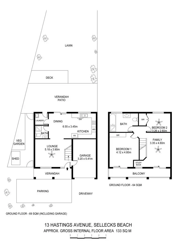 Floorplan of Homely house listing, 1/13 Hastings Avenue, Sellicks Beach SA 5174
