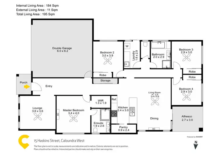 Floorplan of Homely house listing, 15 Haskins Street, Baringa QLD 4551
