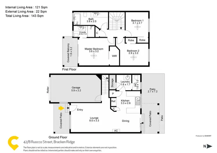 Floorplan of Homely townhouse listing, 42/8 Ruocco Street, Bracken Ridge QLD 4017