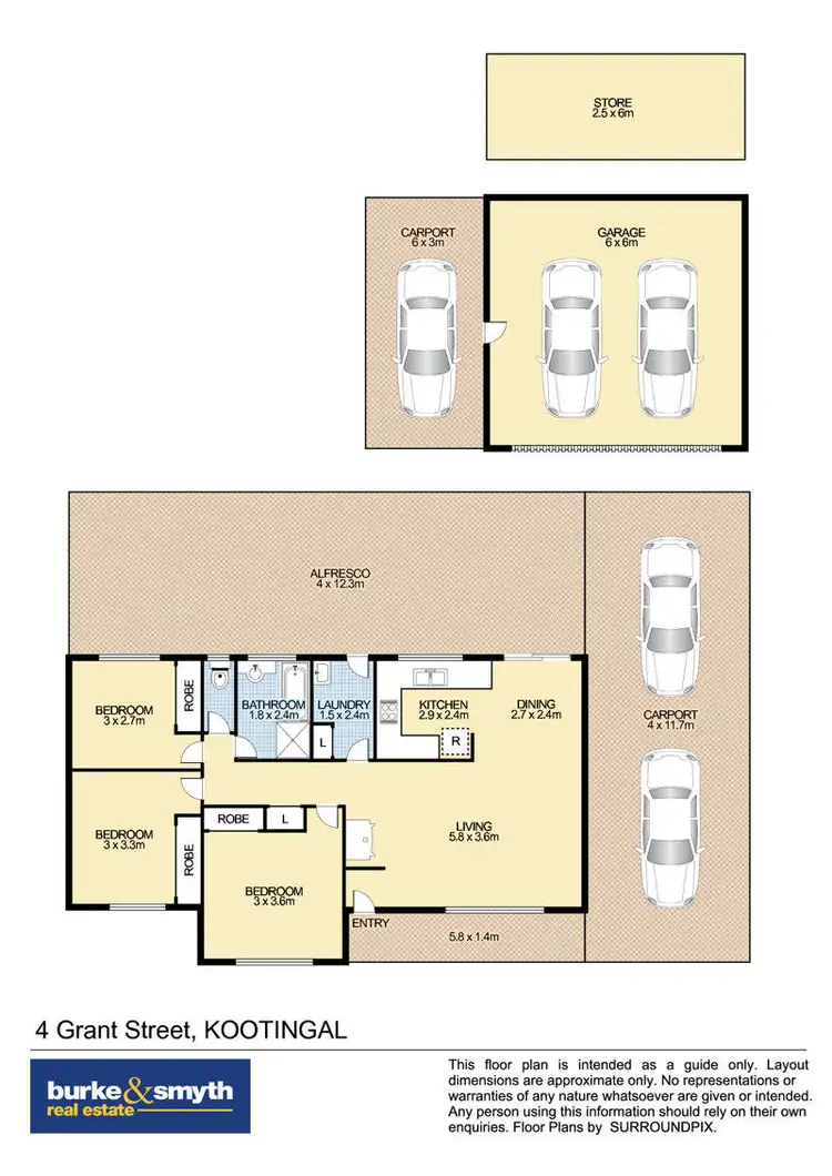 Floorplan of Homely house listing, 4 Grant Street, Kootingal NSW 2352