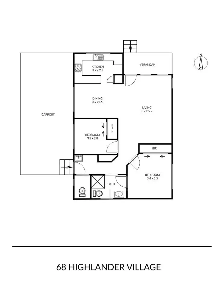 Floorplan of Homely house listing, Villa 2 Highlander Lifestyle Village, 76 Glen Innes Road, Armidale NSW 2350
