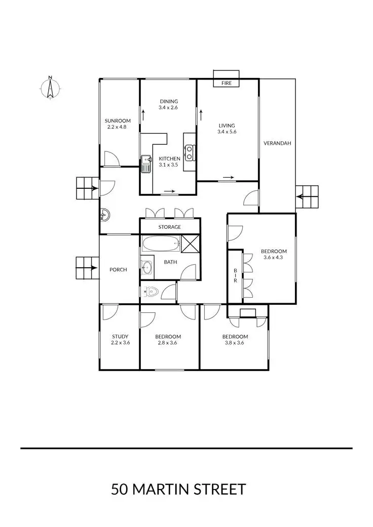 Floorplan of Homely house listing, 50 Martin Street, Armidale NSW 2350