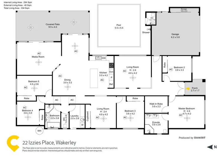 Floorplan of Homely house listing, 22 Izzies Place, Wakerley QLD 4154