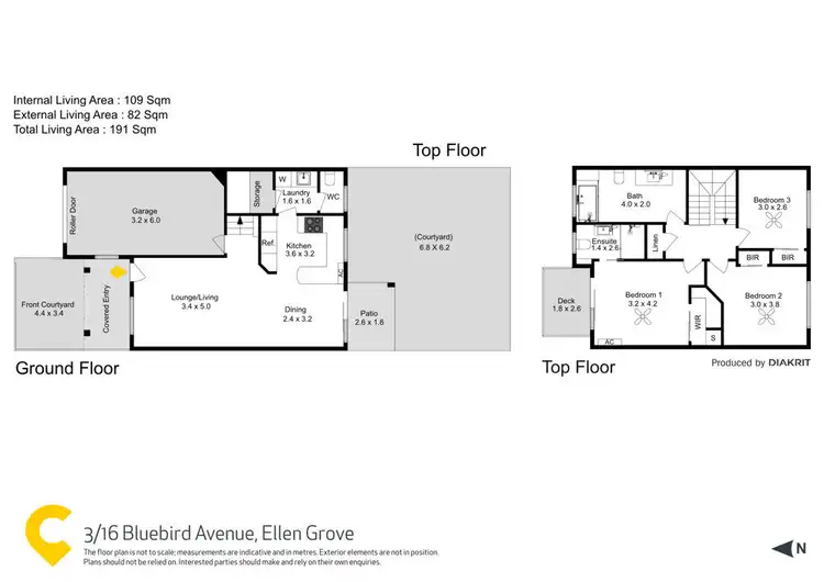 Floorplan of Homely townhouse listing, 3/16 Bluebird Avenue, Ellen Grove QLD 4078