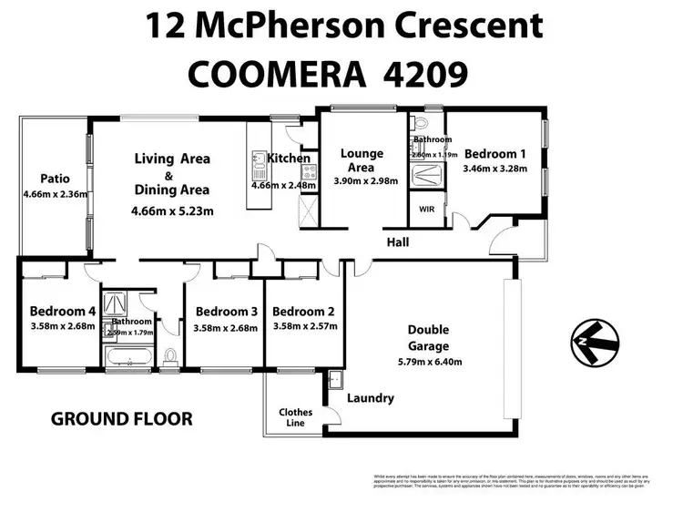 Floorplan of Homely house listing, 12 Mcpherson Crescent, Coomera QLD 4209