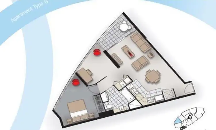 Floorplan of Homely unit listing, 21707 5 Lawson Street, Southport QLD 4215